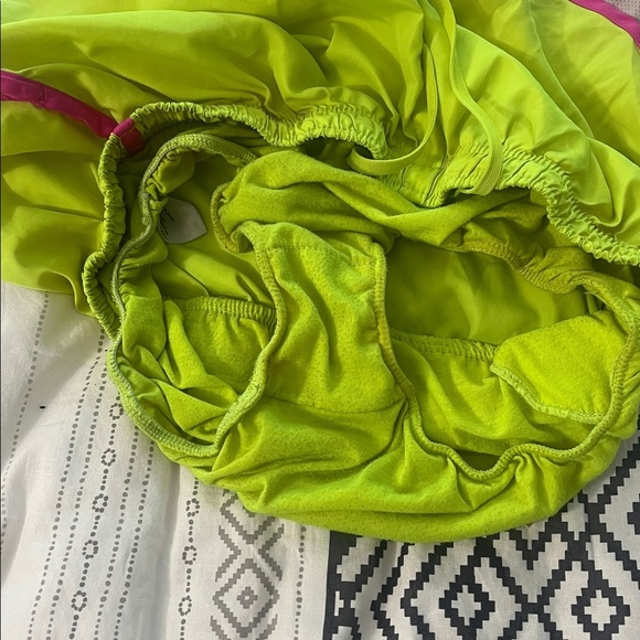 90 Degree By Reflex Neon Yellow and pink Athletic Shorts - Picture 5 of 5